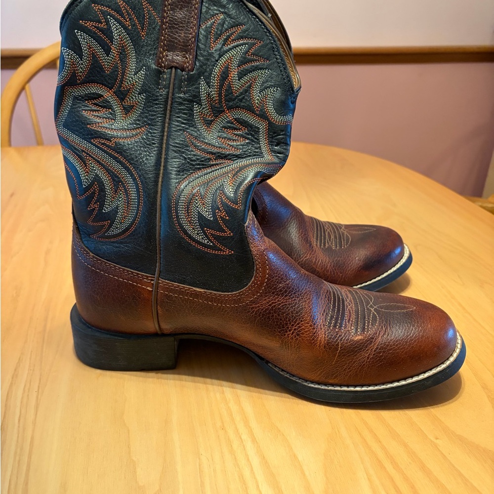 Ariat Black and Brown Western Boots